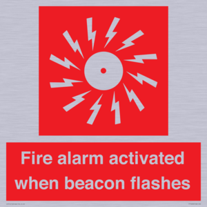 Fire alarm activated when beacon flashes